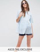 Asos Tall Tulle Oversized T-shirt - Blue