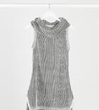 Urban Bliss Knitted Tunic Top In Gray-white