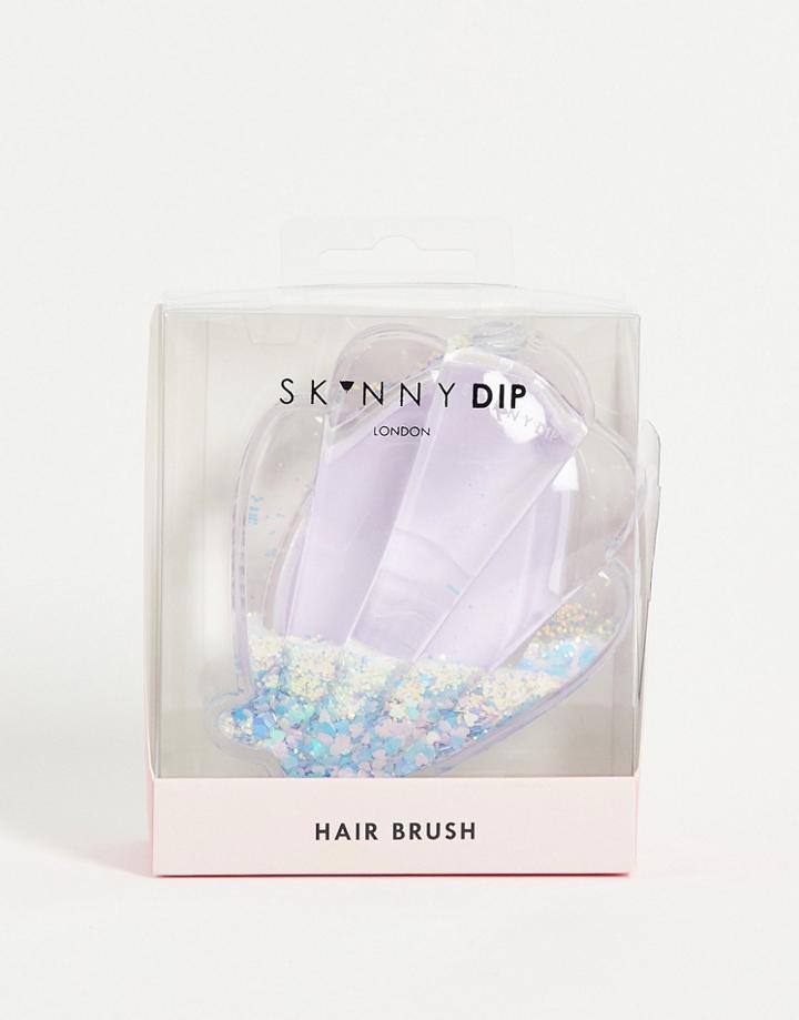 Skinnydip Liquid Heart Sequin Hair Brush-multi