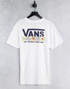 Vans Lei'd To Rest Back Print T-shirt In White