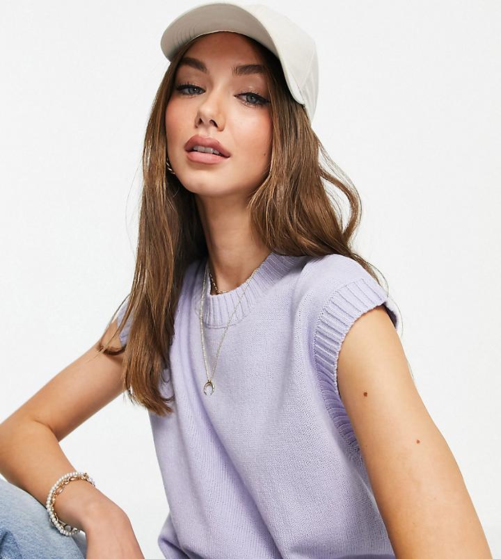 M Lounge Sweater Vest In Pastel Knit Set-purple
