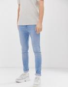 New Look Super Skinny Jeans In Light Blue Wash - Blue