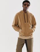 Collusion Cord Hoodie In Tan - Brown