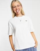 Lacoste Croc Boxy T-shirt In White