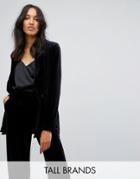 Vero Moda Tall Velvet Jacket - Black