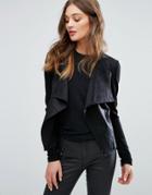 Only Sound Faux Leather Jacket - Black
