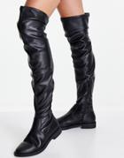 Asos Design Kalani Over The Knee Boots In Black