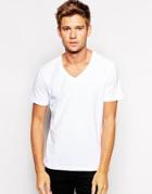 Selected Pima Cotton V-neck T-shirt - White