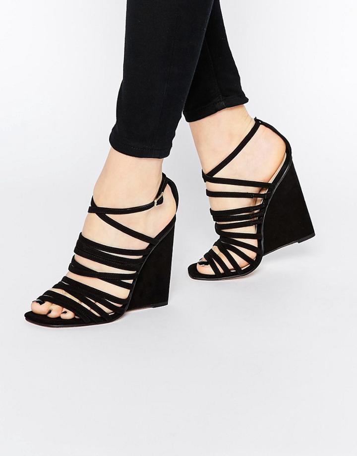 Asos Headland Caged Wedges - Black