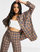 Heartbreak Oversized Matching Shirt In Multi Check