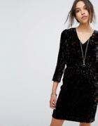 Vanessa Bruno Athe Floral Velvet Mini Dress - Black
