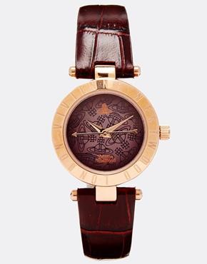 Vivienne Westwood Time Machine Purple Croc Watch Vv092brbr - Purple