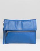 Modalu Leather Clutch Bag - Blue