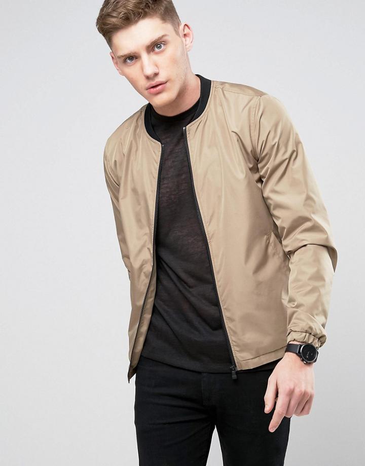 Only & Sons Light Weight Bomber Jacket - Beige