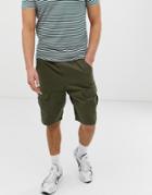Another Influence Cargo Shorts In Khaki-green