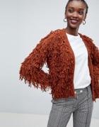 New Look Textured Cardigan - Orange