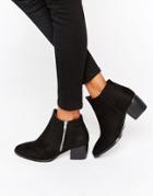 Truffle Thea Side Zip Boots - Black