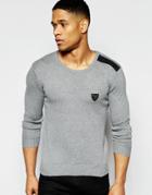 Ringspun Shipton Crew Knit Sweater - Gray