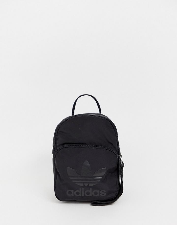Adidas Originals Mini Backpack In All Black - Black