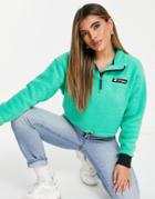 Berghaus Retaya Cropped 1/4 Zip Fleece In Green