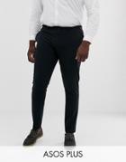 Asos Design Plus Super Skinny Fit Suit Pants In Black - Black