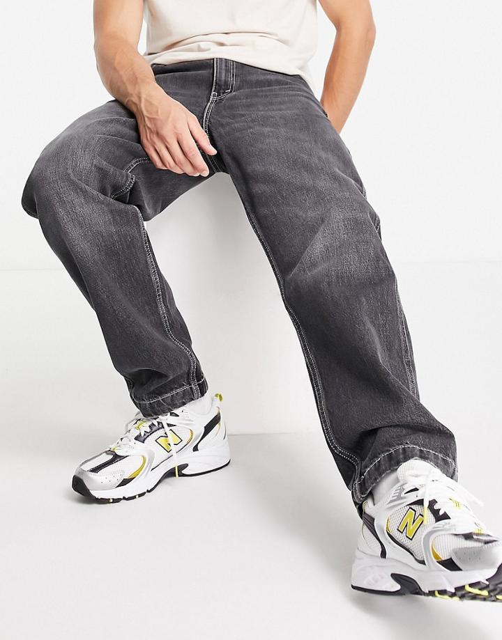 Levi's Tapered Fit Carpenter Jeans In Washed Black