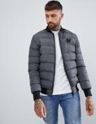 Siksilk Puffer Jacket In Gray - Gray