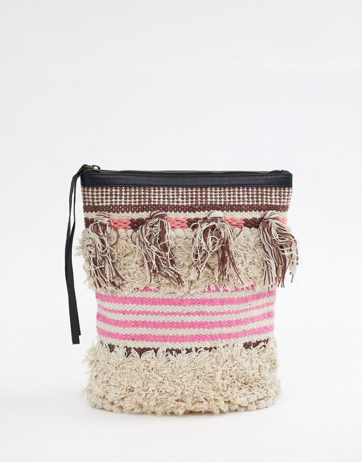 Cleobella Gabby Textured Tassel Backpack - Multi