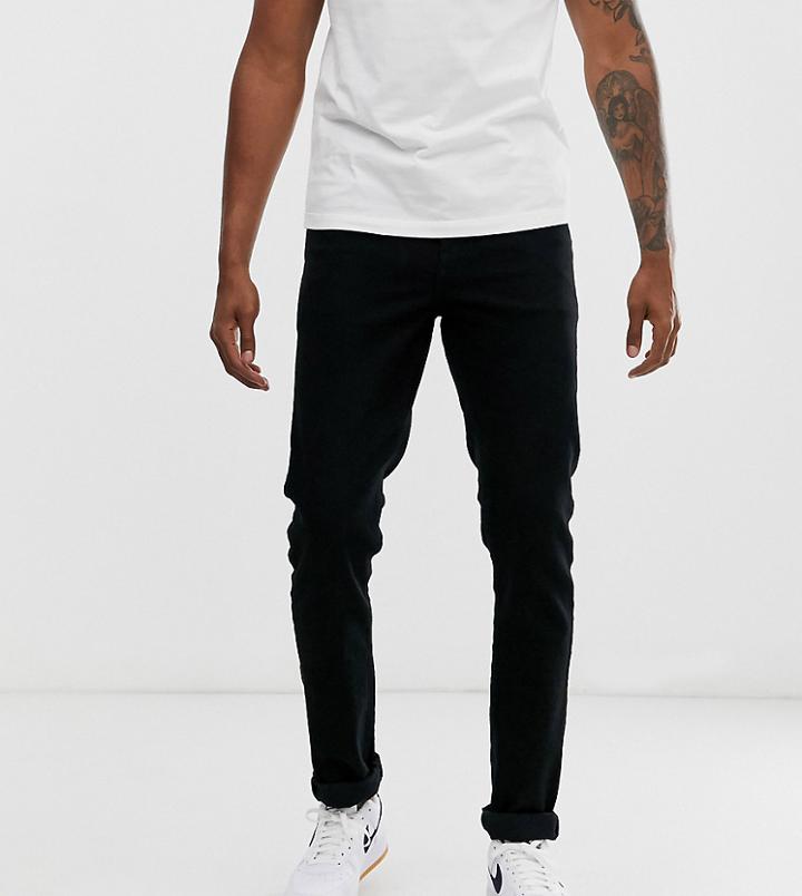 Asos Design Tall Recycled Slim Jeans In Black - Black