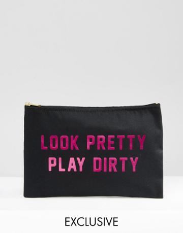 Adolescent Clothing Look Pretty Play Dirty Pouch - Black