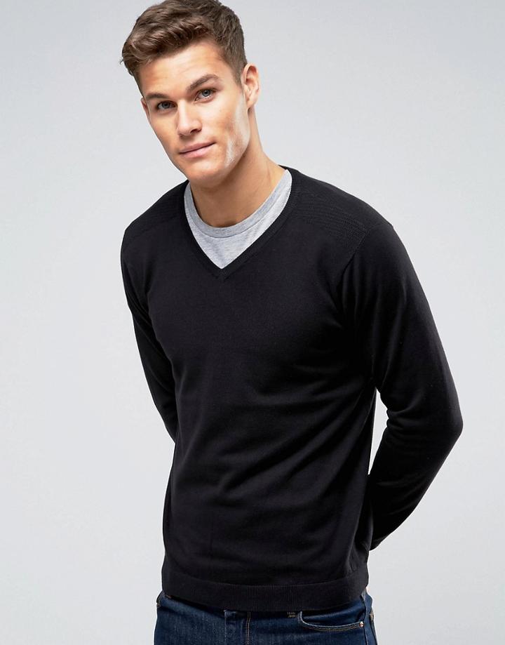 Burton Menswear V-neck Sweater - Black