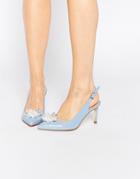 Asos Shiver Embellished Pointed Heels - Pale Blue