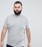 French Connection Plus Piping Polo Shirt-gray