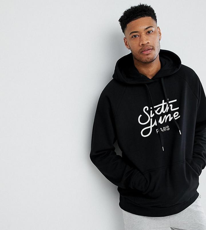 Sixth June Logo Hoodie In Black Exclusive To Asos