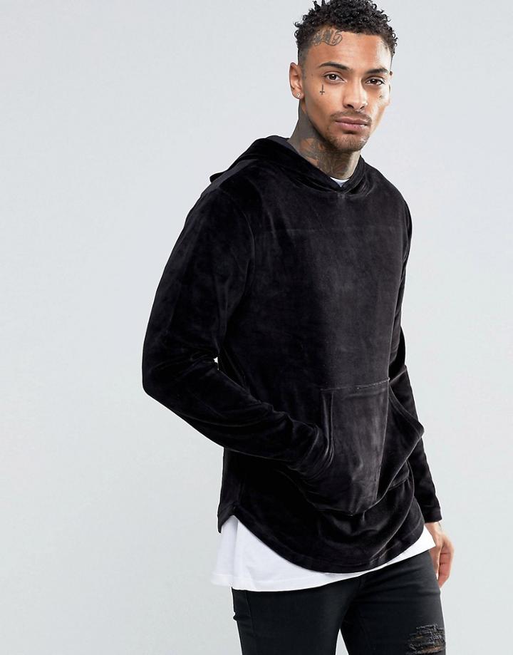 Kubban Velour Sweater - Black
