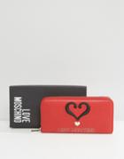 Love Moschino Heart Logo Zip Purse - Red
