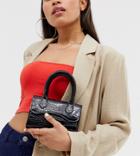 Asos Design Micro Grab Bag With Curved Flap And Detachable Strap - Black