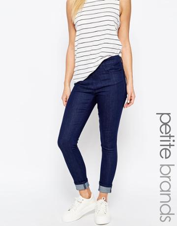 Waven Petite Freya Ankle Grazer Skinny Jeans - Blue