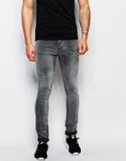 Selected Homme Washed Gray Jeans In Skinny Fit - Gray
