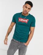 Levi's Large Tonal Batwing Logo T-shirt In Dark Green