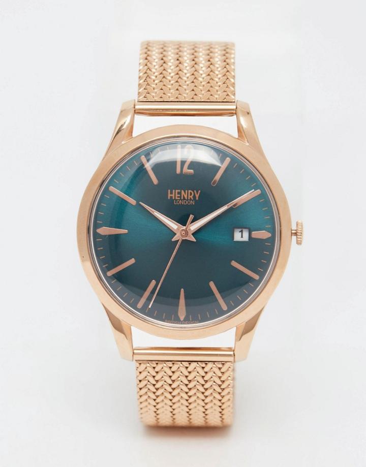 Henry London Stratford Mesh Watch In Gold - Gold