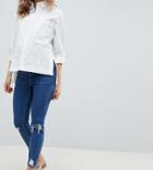 Asos Design Maternity Shrunken Boyfriend Jeans In Bonnie Wash With Super Wide Busted Knee With Over The Bump Waist - Black