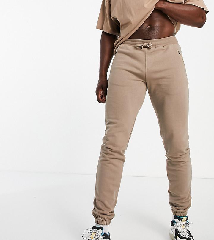 Bolongaro Trevor Tall Edmund Zip Detail Jersey Sweatpants-neutral