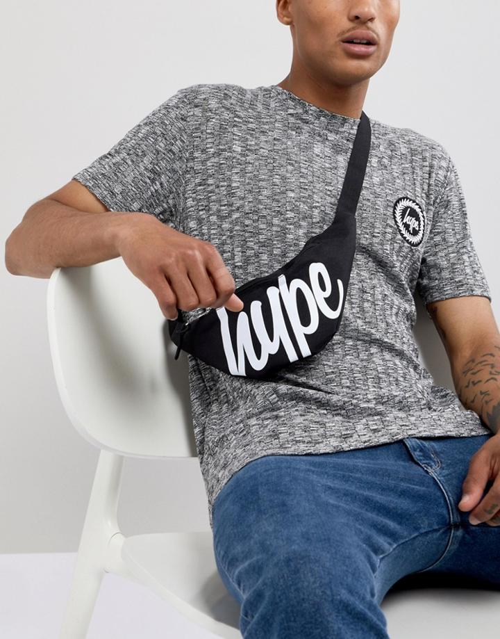 Hype Bum Bag In Large Logo - Black