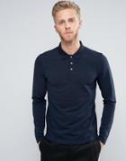 Selected Homme Long Sleeve Polo - Navy