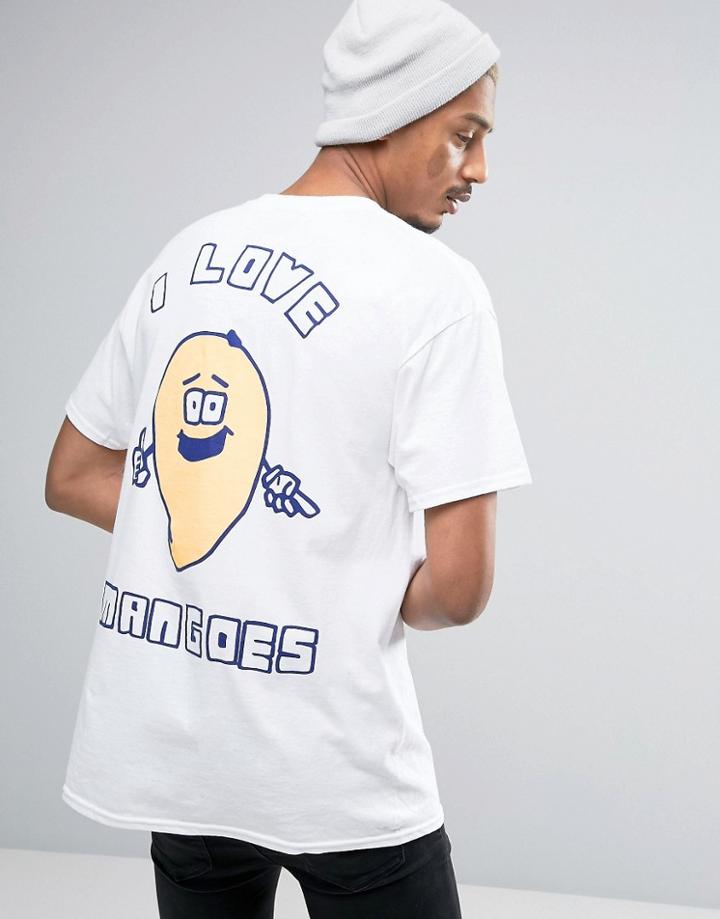 New Love Club Mangoes Back Print T-shirt - White