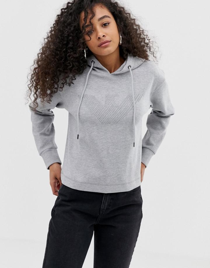 Emporio Armani Logo Hoodie - Gray
