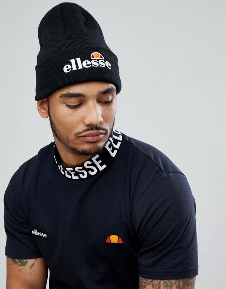 Ellesse Beanie With Logo In Black - Black