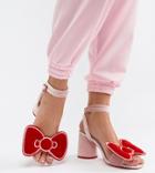 Hello Kitty X Asos Design Velvet Bow Heeled Sandal - Multi