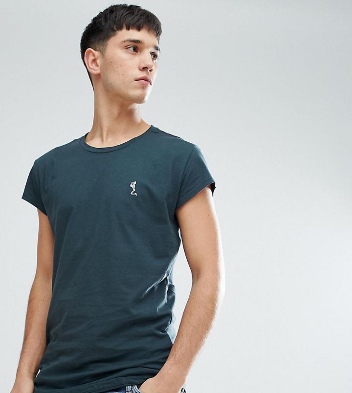 Religion Tall Crew Neck T-shirt With Drop Shoulder - Black